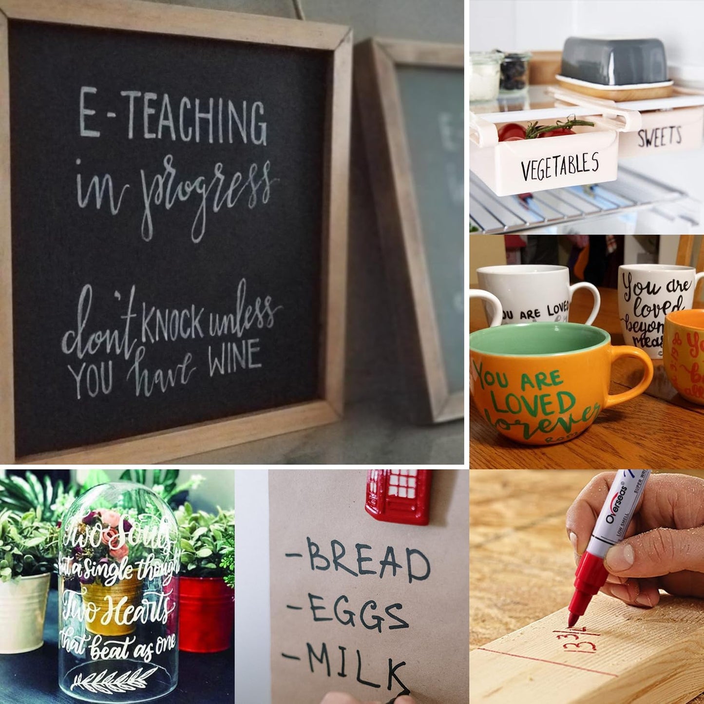 Overseas Green Paint Pens Permanent Markers 24 Pcs, Oil Based Paint Markers Set, Quick Drying, Waterproof, Medium Tip Marker Pens for Metal, Rock, Wood, Plastic, Canvas, Glass, Stone, Rubber, Paper