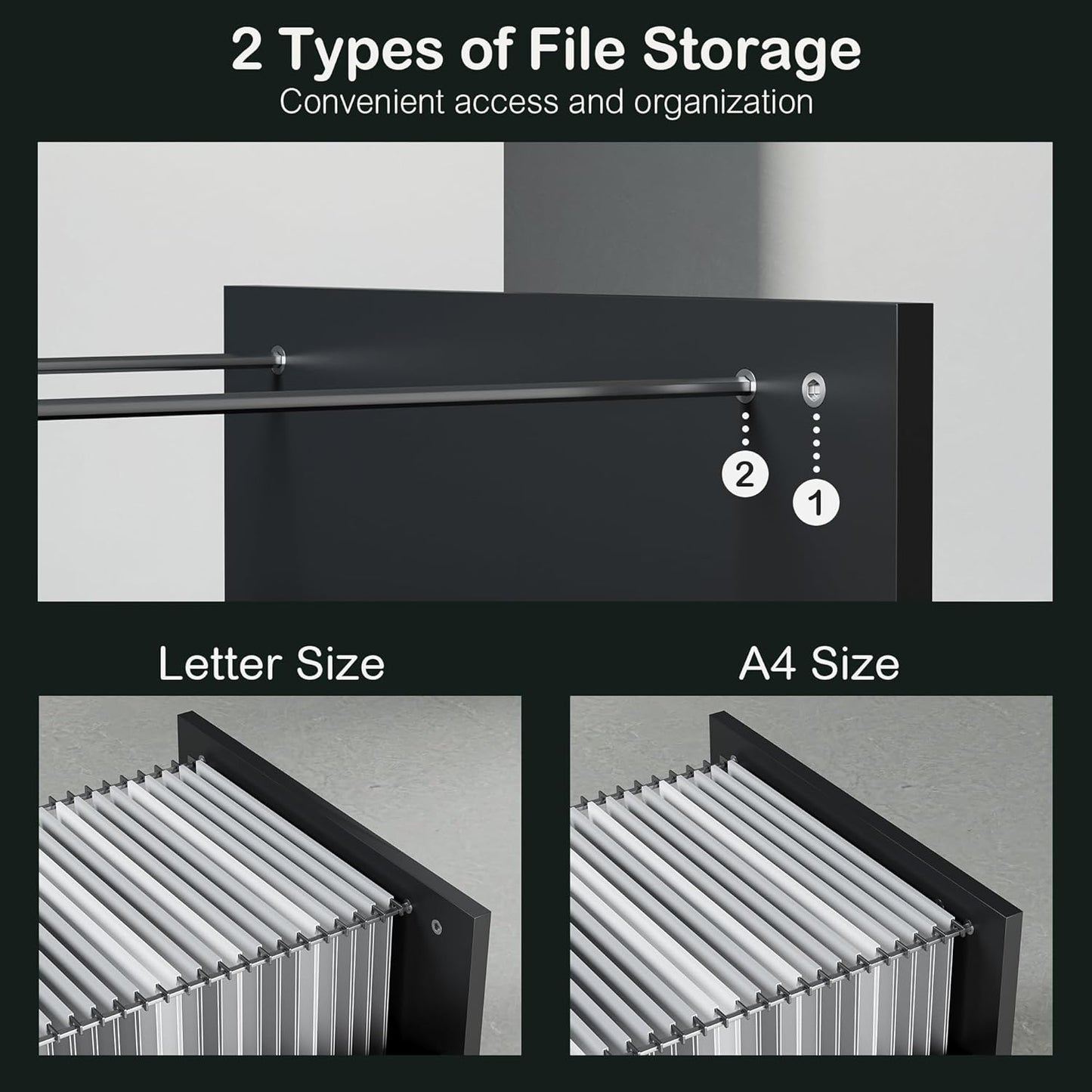 63" Standing Desk with File Cabinet, Privacy Panel, AC/USB, 1.18" Desktop, Executive L Shaped Height Adjustable Electric Stand Up Desk, Home Office Table with 3 Drawers, Black Walnut