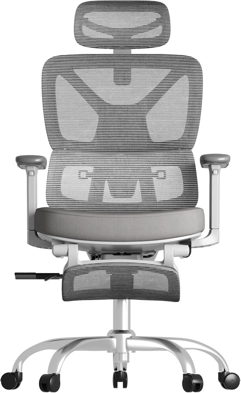FLEXISPOT ErgoX Premium Ergonomic Office Chair with Footrest- Adjustable 3D Armrests, Dynamic Lumbar Support, Recline & Tilt Function, Mesh Seat, for Home & Office Use,Foam Grey
