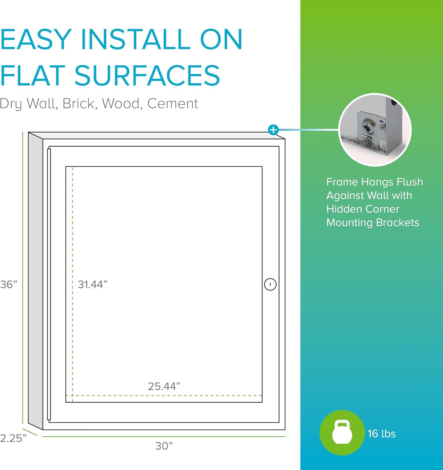 Ghent 36"x30" 1-Door Outdoor Enclosed Vinyl Bulletin Board, Shatter Resistant, with Lock, Satin Aluminum Frame - Ivory (PA13630VX-185), Made in the USA