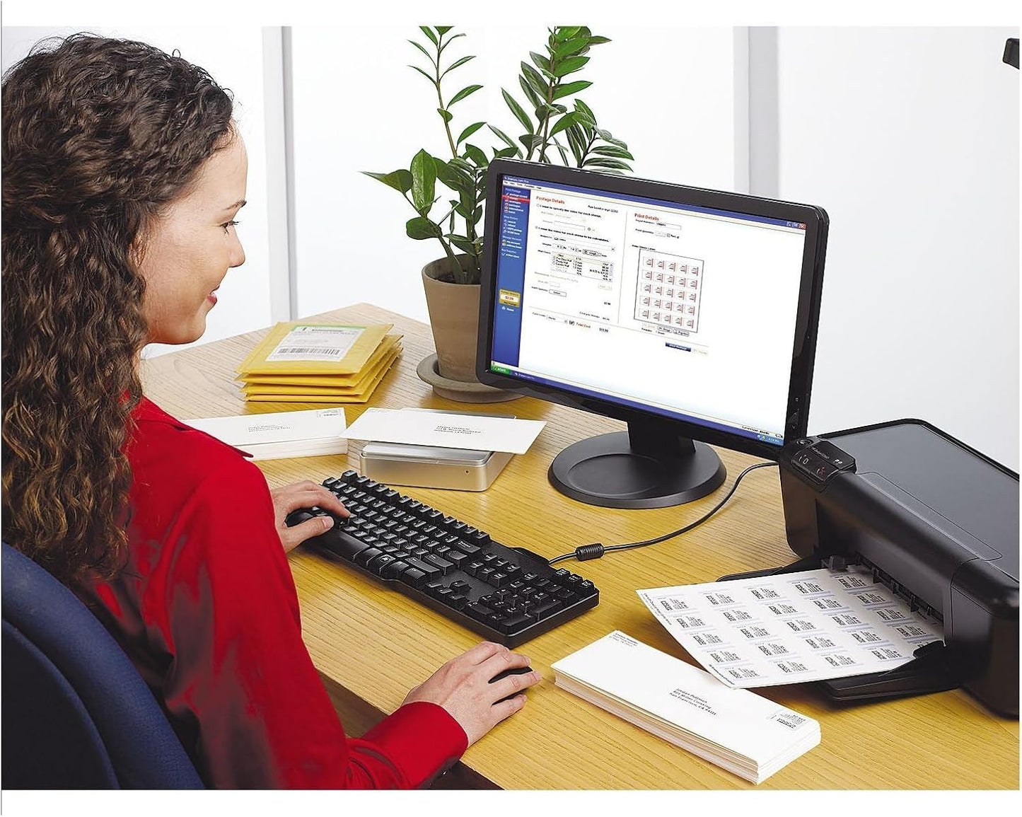 Avery Printable Shipping Labels with Sure Feed, 3-1/2" x 5", White, 400 Blank Mailing Labels for Laser Printers (5168)