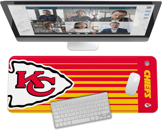 SOAR NFL Unisex Multifunctional Desk Mat for Desktop, (31.5"x12") - Ultra Soft Fabric with Non-Slip Rubber Backer - Water Resistant & Durable Nylon Stitching - Officially Licensed NFL, Desk Pad