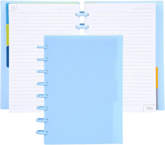 Talia Discbound Notebooks, Planner, Customizable, (Arctic Ice w/Arctic Ice Discs, Junior (5.5in x 8.5in))