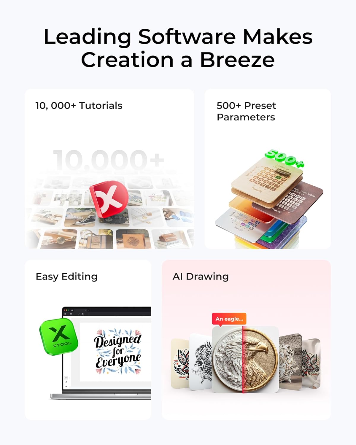 xTool S1 20W Laser Cutter and Laser Engraver for Tumblers, 23.93" x 15.16" Bed Size, 600mm/s Speed, Laser Engraving Machine, Laser Engraver for Wood and Metal, Acrylic, Big Project - Rotary Bundle