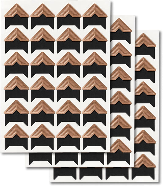 GOONAVI 15 Sheets 360 Pcs Rose-Gold Acid-Free Photo Corners Mounting Self Adhesive for DIY Photo Album Journal