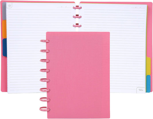 Talia Discbound Notebooks, Planner, Customizable, (Canyon Clay w/Canyon Clay Discs, Junior (5.5in x 8.5in))