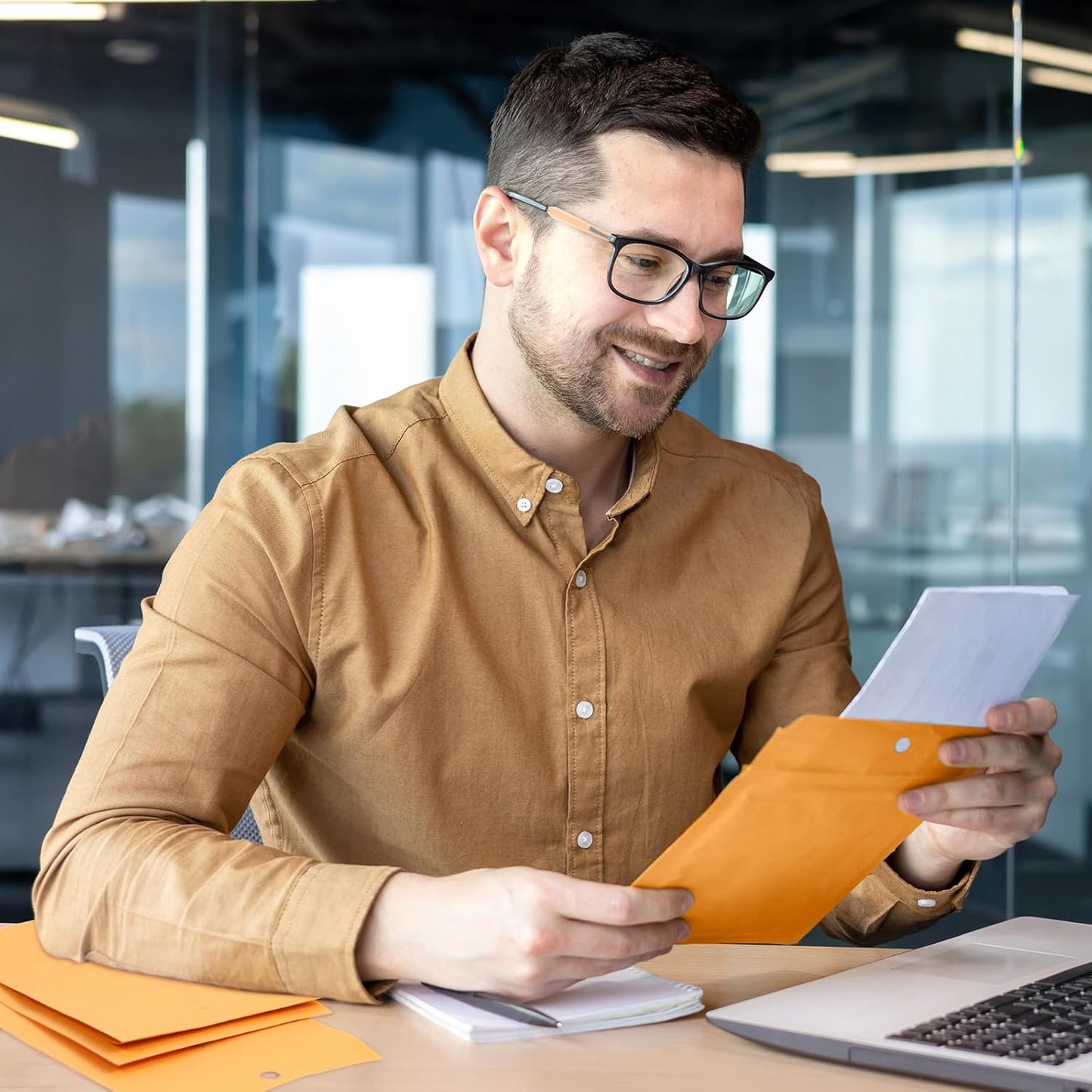 Teling 50 Pcs 5 x 7.5 Manilla Envelopes Clasp Kraft Catalog with Closure for Storing Mailing 28 lb Kraft Envelope Paper for Office Document School Business Home