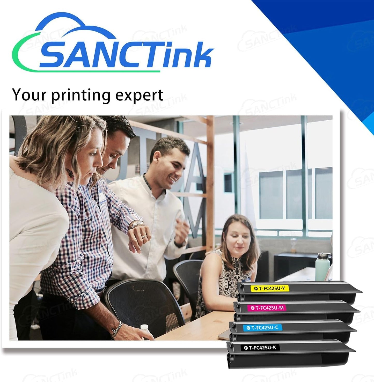 TFC425U T-FC425U T-FC425U-K T-FC425U-C T-FC425U-M T-FC425U-Y Toner Cartridge Compatible for Toshiba E-studio 2020AC 2520AC 2525AC 3025AC 3525ACG 4525AC 4525ACG 5525AC 5525ACG 6525AC 6525ACGV Printer