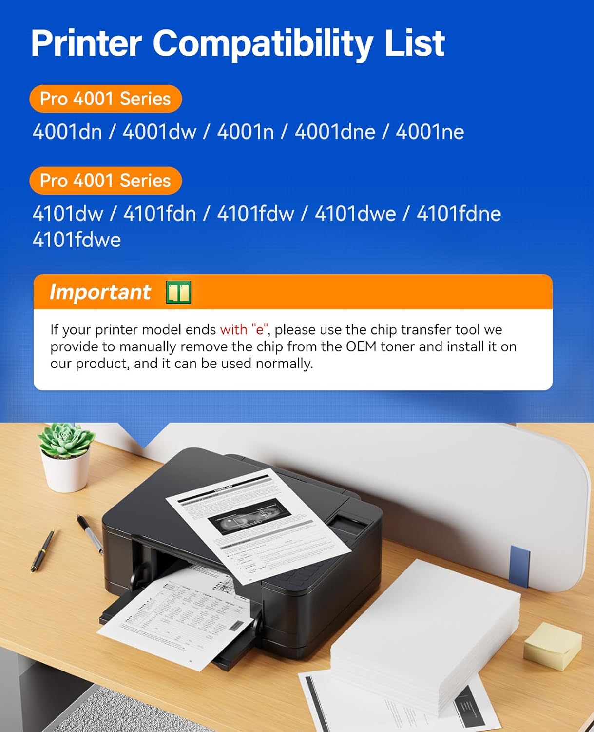 148X Black Toner Cartridge High Yield with chip 2-Pack Replacement for HP 148X W1480X 148A W1480A Compatible with HP LaserJet Pro MFP 4101dw 4101fdn 4101fdw 4001dn 4001dw 4001n Printer Ink 4001 4101 e