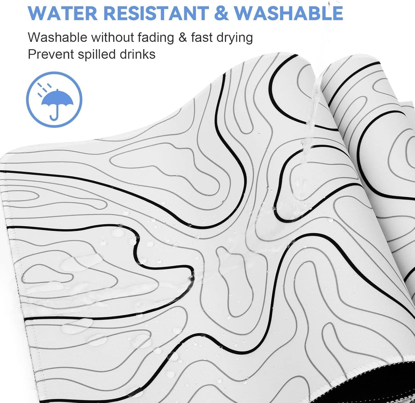 Large Mouse Pad for Desk - Gaming Mouse Pad with Stitched Edges, Anti-Slip Base, Desk Mat Desk Pad for Keyboard and Mouse