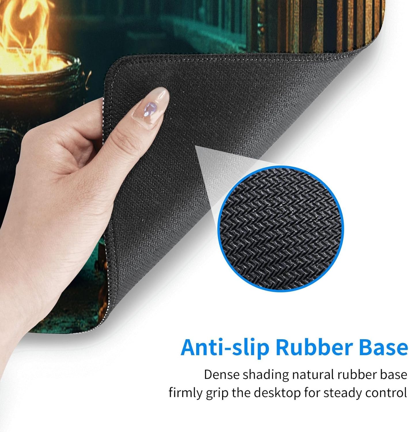 Skull Mouse Pad 31.5 X 11.8 Inch Big Desk Rubber Base Stitched Edges Keyboard Pad XXL Mouse Mat for Home Game and Office