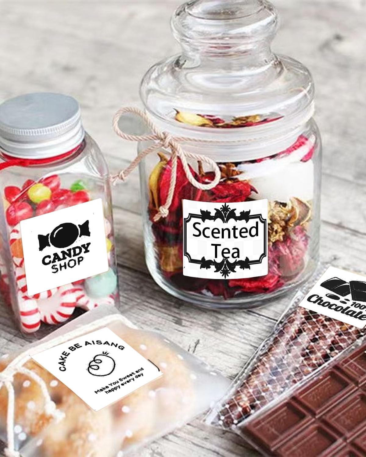 2 Inch White Square Thermal Sticker Labels, Self-Adhesive Direct Thermal Labels,DIY Design, QR Code, Name Tag, Brand Label,Gift Label (White 600 PCS/1 Roll)