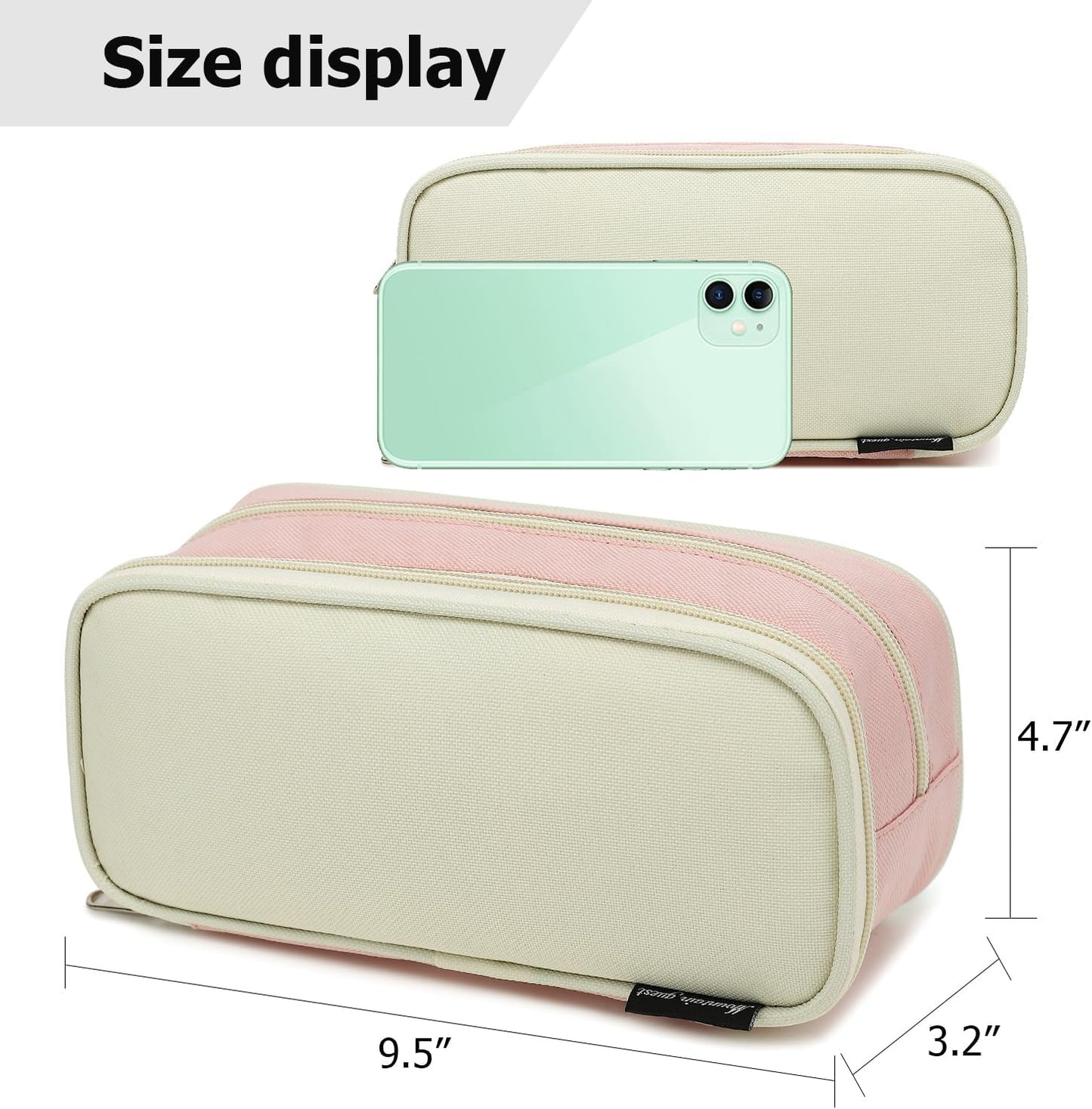 Large Capacity Pencil Case Multi-Slot Pencil Pouch Durable Pencil Box Portable Office Pen Bag with Zipper