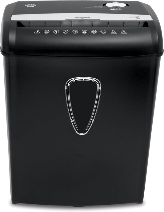 Aurora AU890XA 8-Sheet Crosscut Paper and Credit Card Shredder with Wastebasket