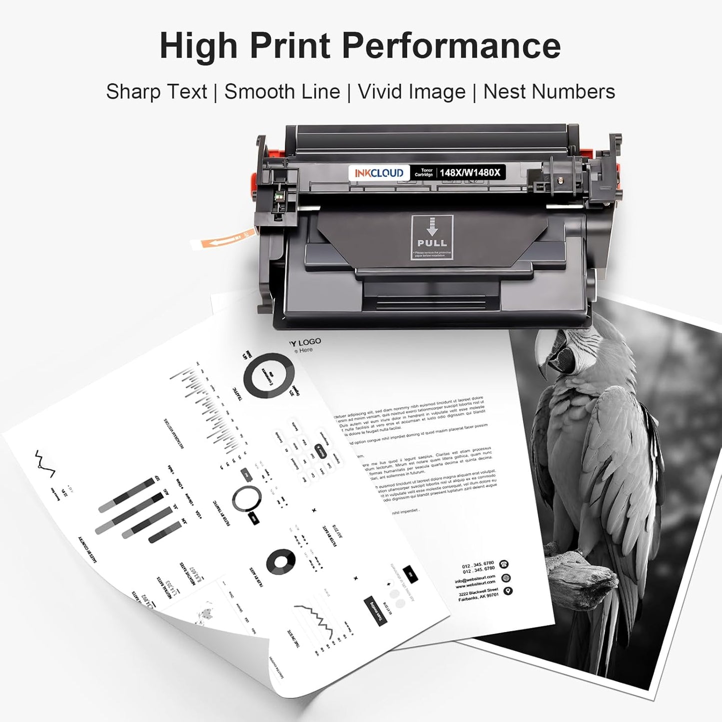 INKCLOUD 148X Black Toner Cartridges 2 Pack with Chip and Upgrade Device Compatible Replacement for 148A 148X W1480X for HP Pro MFP 4101fdw 4101fdn 4101dw, Pro 4001n 4001dn 4001dw