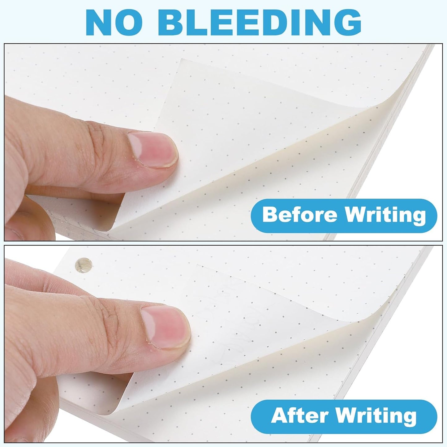 PATIKIL A6 Dot Grid Paper 6-Ring Binder Loose Leaf Planner Filler Paper Planner Inserts, 160 Sheets/320 Pages, Lined