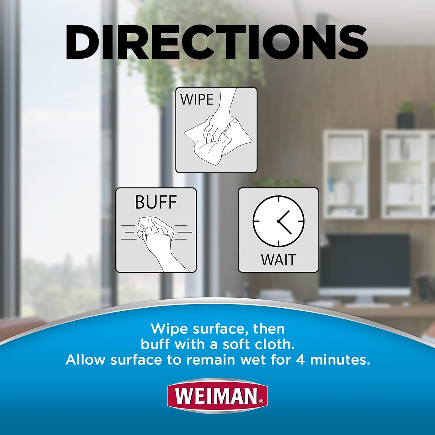 Weiman Electronic Screen Cleaner Wipes - 4 Pack Clean Your Laptop, Computer, TV, and All Electronic Equipment - Electronic Wipes - 30 Count