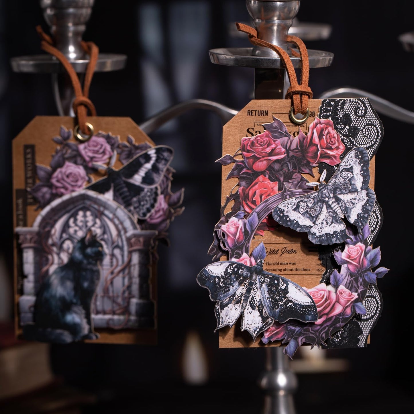 Dark Fantasy Gothic Sticker Set, 80PCS Vintage Cardstock Stickers for Scrapbooking, Journaling, DIY Crafts, Planners, and Gift Decoration