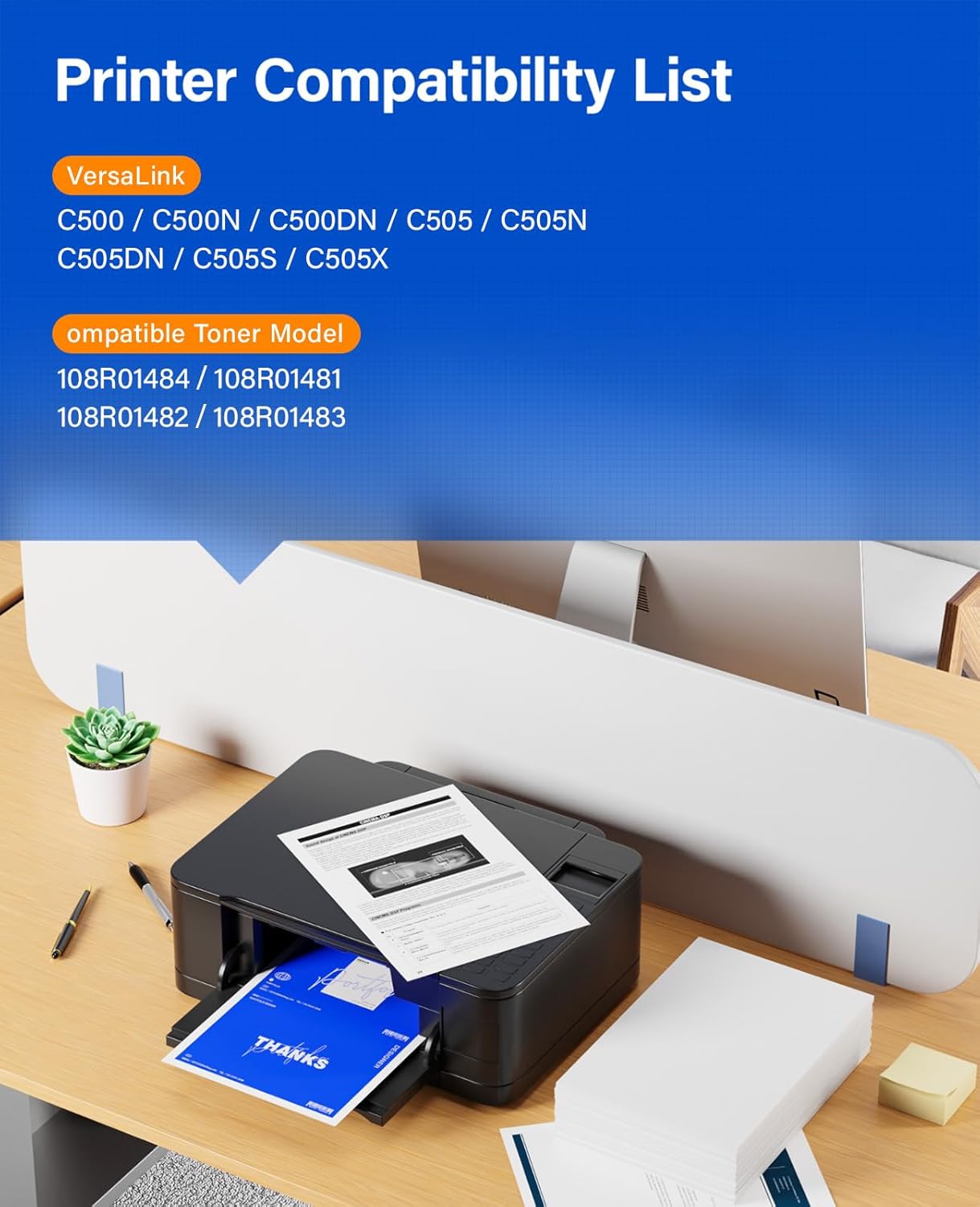 C500 C505 Drum Unit 4-Pack High Capacity Replacement for Xerox 108R01484 108R01481 108R01482 108R01483 Image-Drum Compatible for Xerox VersaLink C500 C500N C500DN C505 C505N C505DN C505S C505X Printer