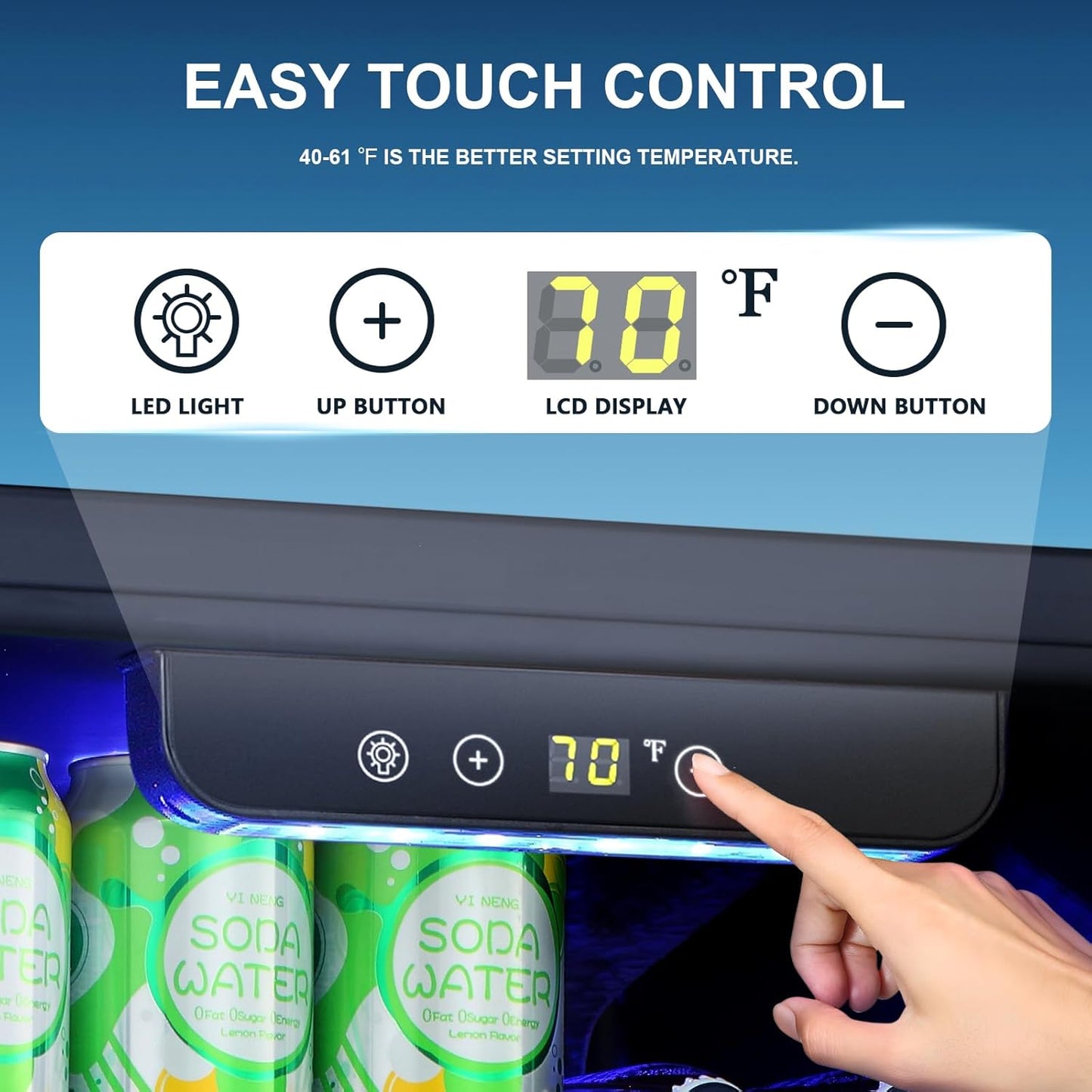 Antarctic Star Beverage Refrigerator -120 Can Mini Fridge for Soda Beer or Wine,Small Drink Dispenser, For Office or Bar with Adjustable Removable Shelves，Convertible Door ，3.1 Cu.Ft