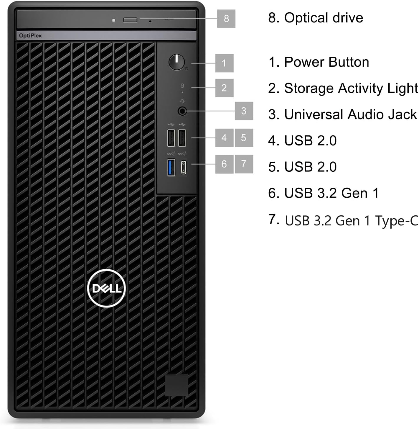 Dell Desktop Computers, 3030 Tower Desktop PC, 14th Gen Intel Core i5-14400 (Beat i7-13620H), 32GB DDR5 RAM, 1TB PCIe SSD, WiFi Adapter, DisplayPort, HDMI, Type-C, Keyboard and Mouse, Windows 11 Pro