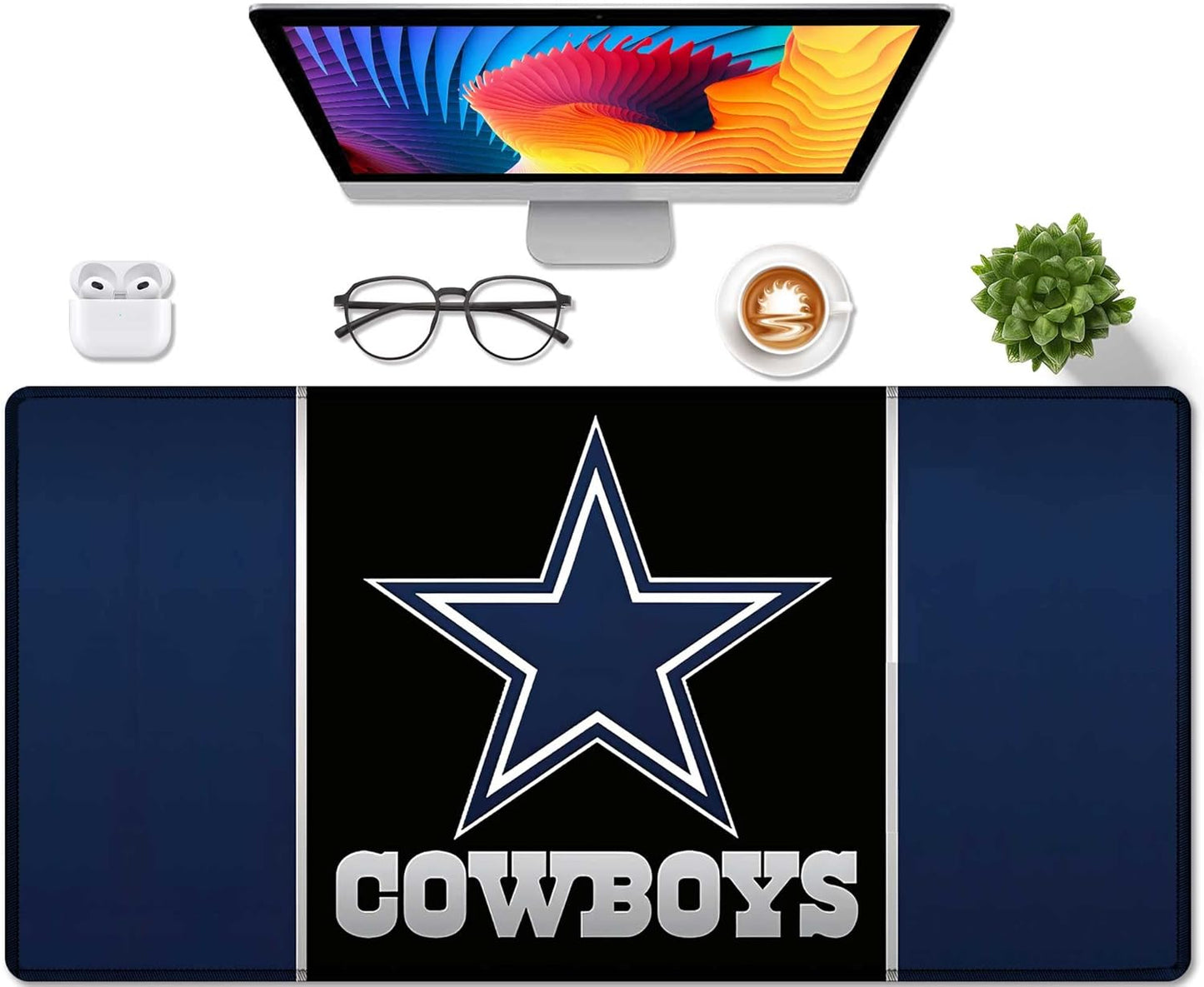 Large Mouse Pad Desk Mat for Home Office, Gaming Mousepad Extended Desk pad - Computer Keyboard Mouse Mat with Non-Slip Base and Stitched Edge Office Desk Organizers and Accessories