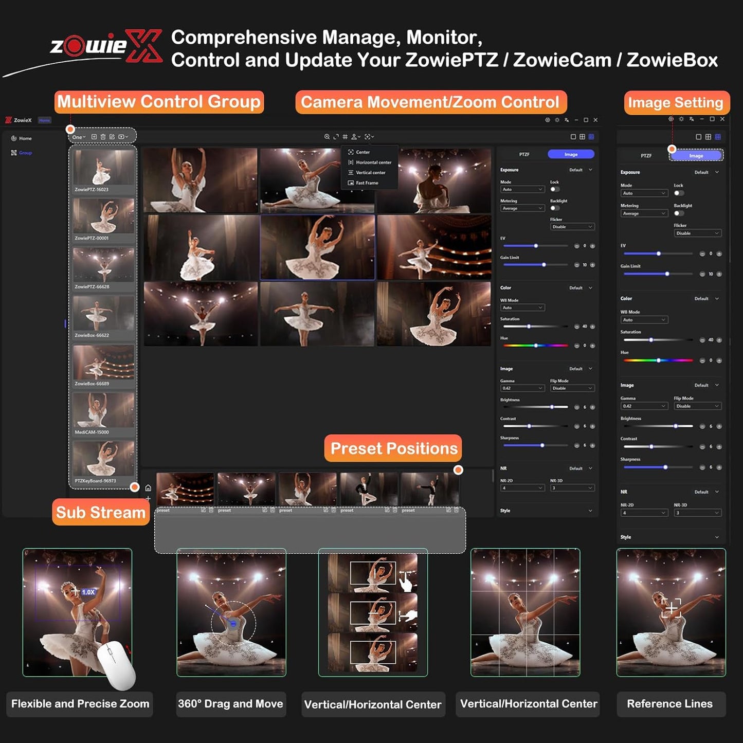 4K NDI|HX3(Certified) PTZ Camera PoE, 25X Optical Zoom, Simultaneous HDMI & SDI outputs, RTSP/RTMP(s)/SRT, Standalone IP Live Streaming to Youtube, Twitch for Meeting, Church, Event, Teaching