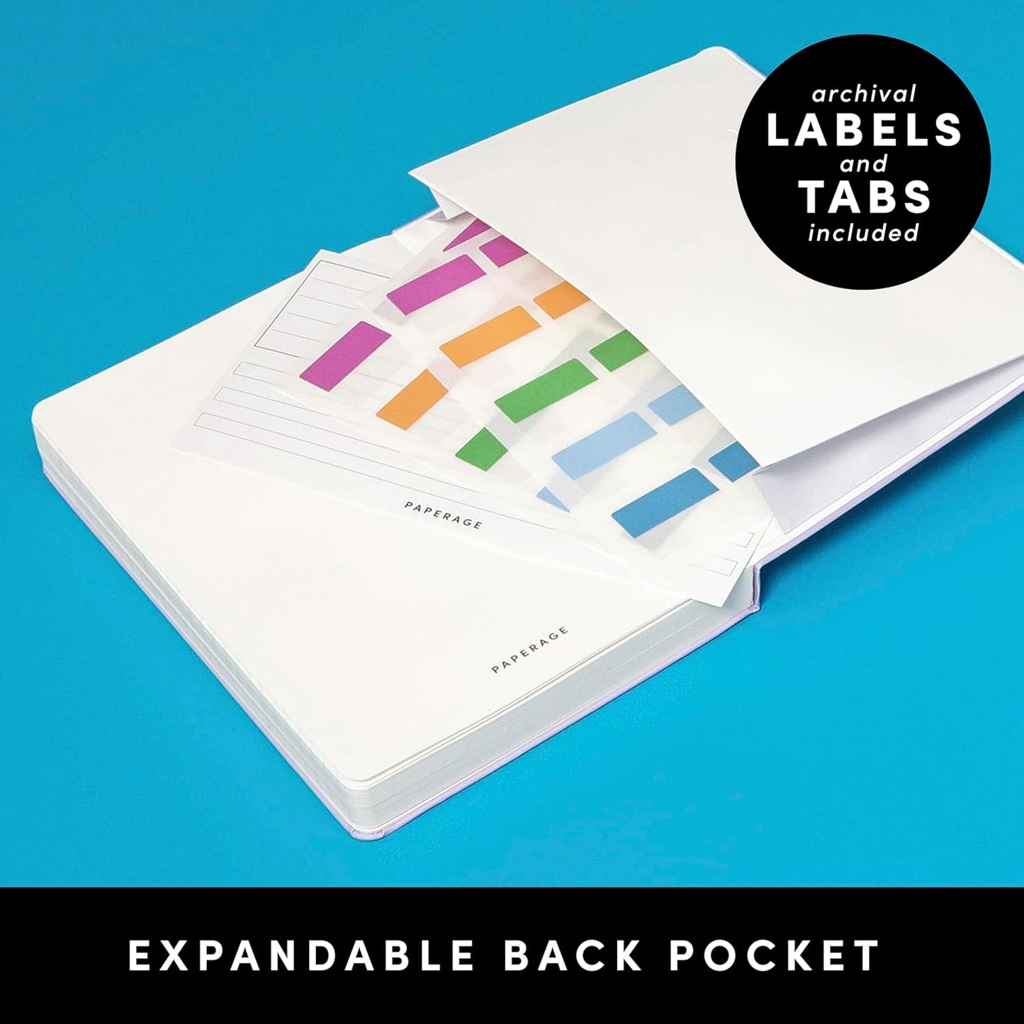 PAPERAGE Lined Journal Notebook, (Mint), 252 Pages, Medium 5.6 in x 8 in - 100 GSM Thick Paper – Hardcover Journaling Notebook for Work, School & Note Taking