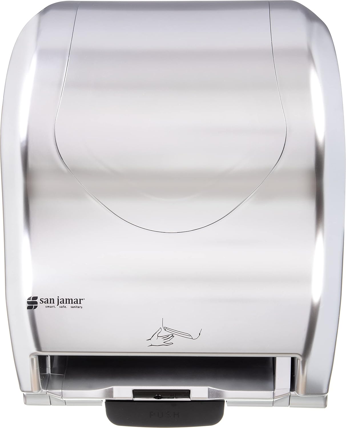 San Jamar Summit Paper Towel Dispenser Hybrid Dispenser for Bathroom, Kitchens, and Restaurants, Plastic, 10.25 x 16.75 x 13.25 Inches, Silver