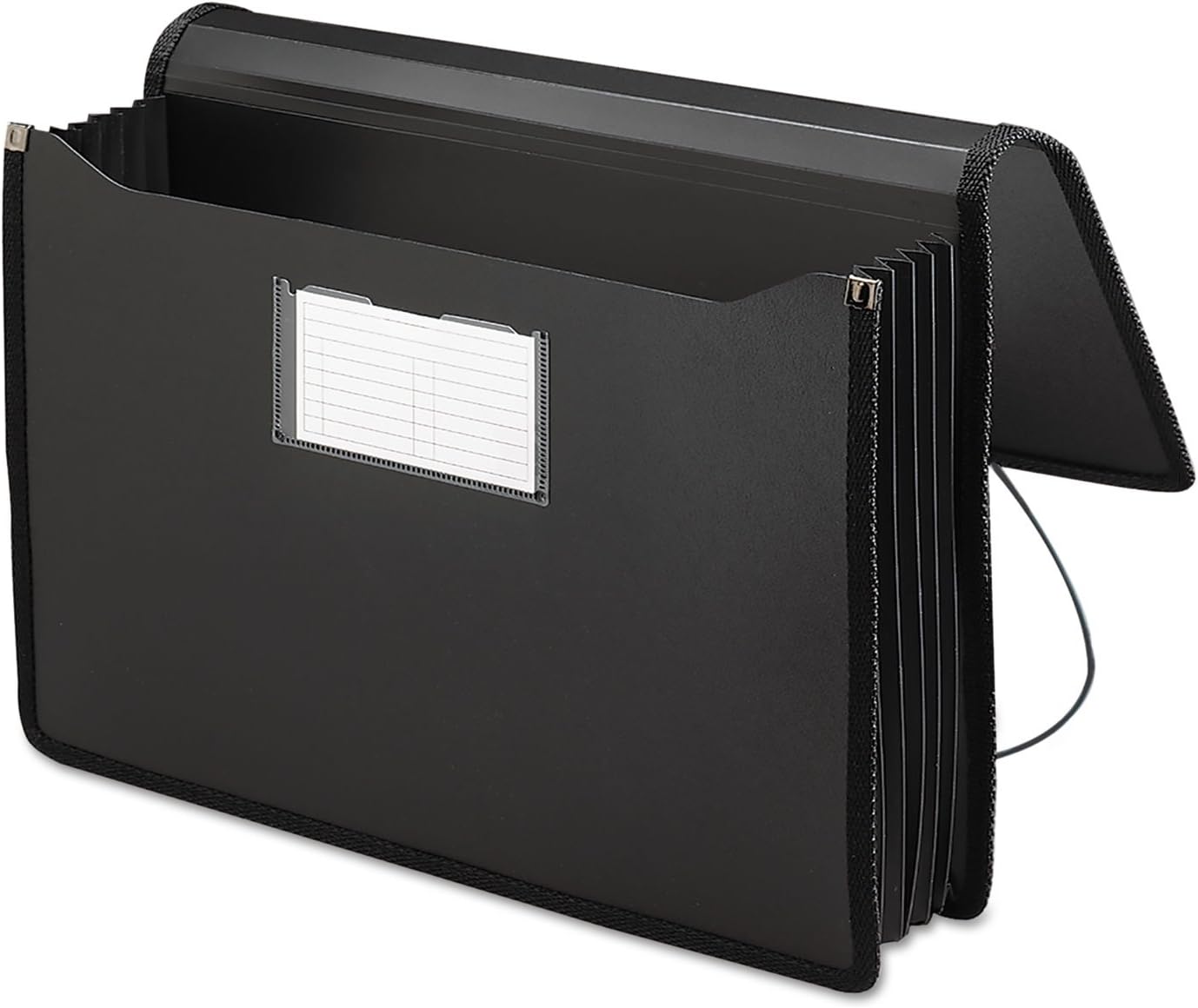 Smead Poly Wallet, Accordion File Organizer for File Folders, Legal Size, Black, 5-1/4 inch Expansion, Office Supplies, Document Organizer (71510)