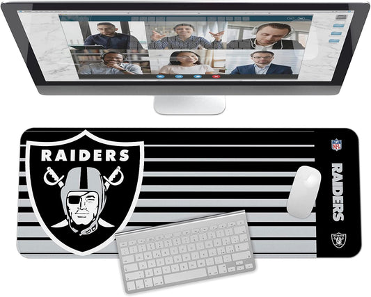 SOAR NFL Unisex Multifunctional Desk Mat for Desktop, (31.5"x12") - Ultra Soft Fabric with Non-Slip Rubber Backer - Water Resistant & Durable Nylon Stitching - Officially Licensed NFL, Desk Pad