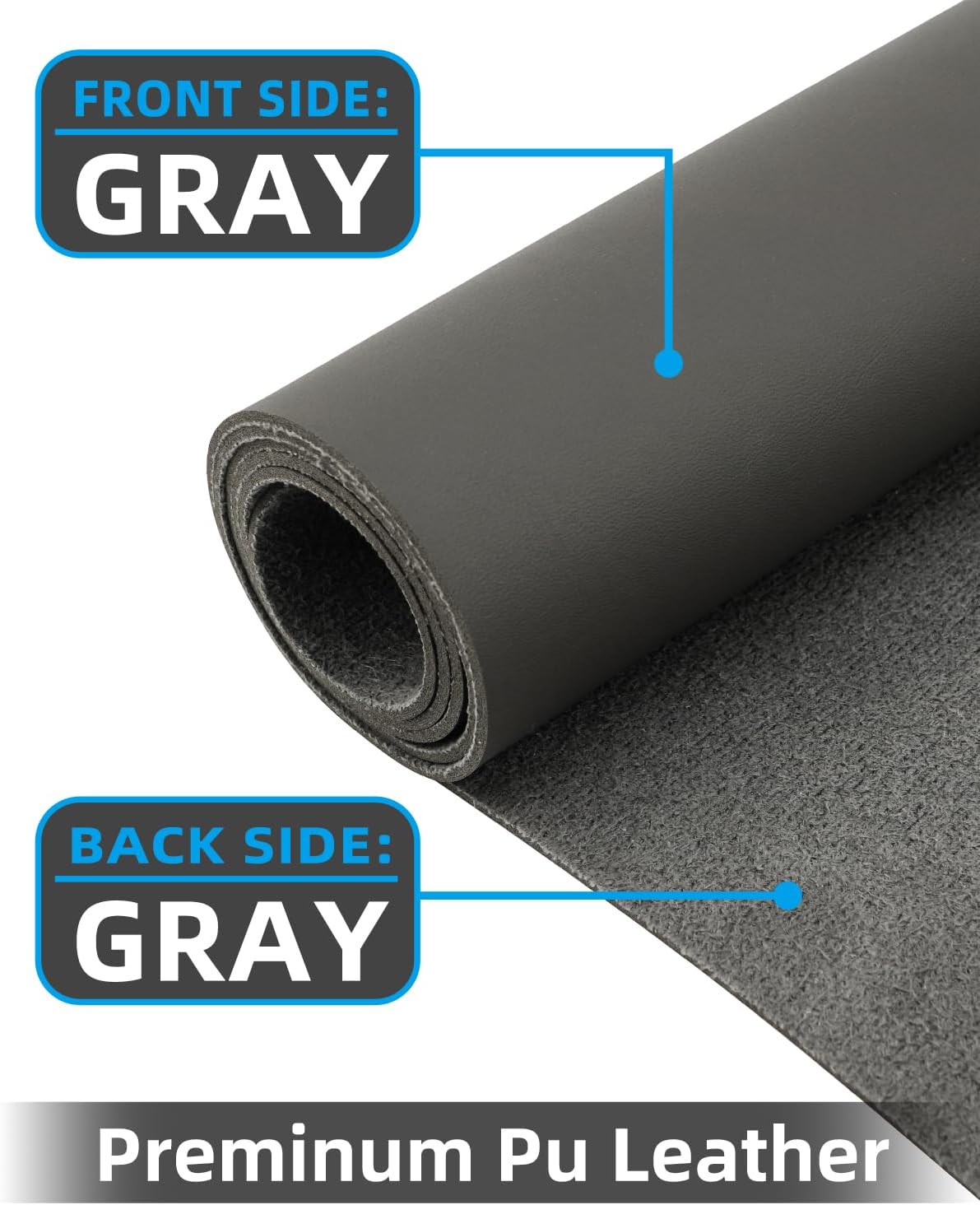 Leather Desk Pad Protector,48"x 17"Desk Mat Large, Mouse Pad, Non-Slip PU Leather Desk Blotter,Waterproof Desk Pad for Office/Home(Dark Grey)