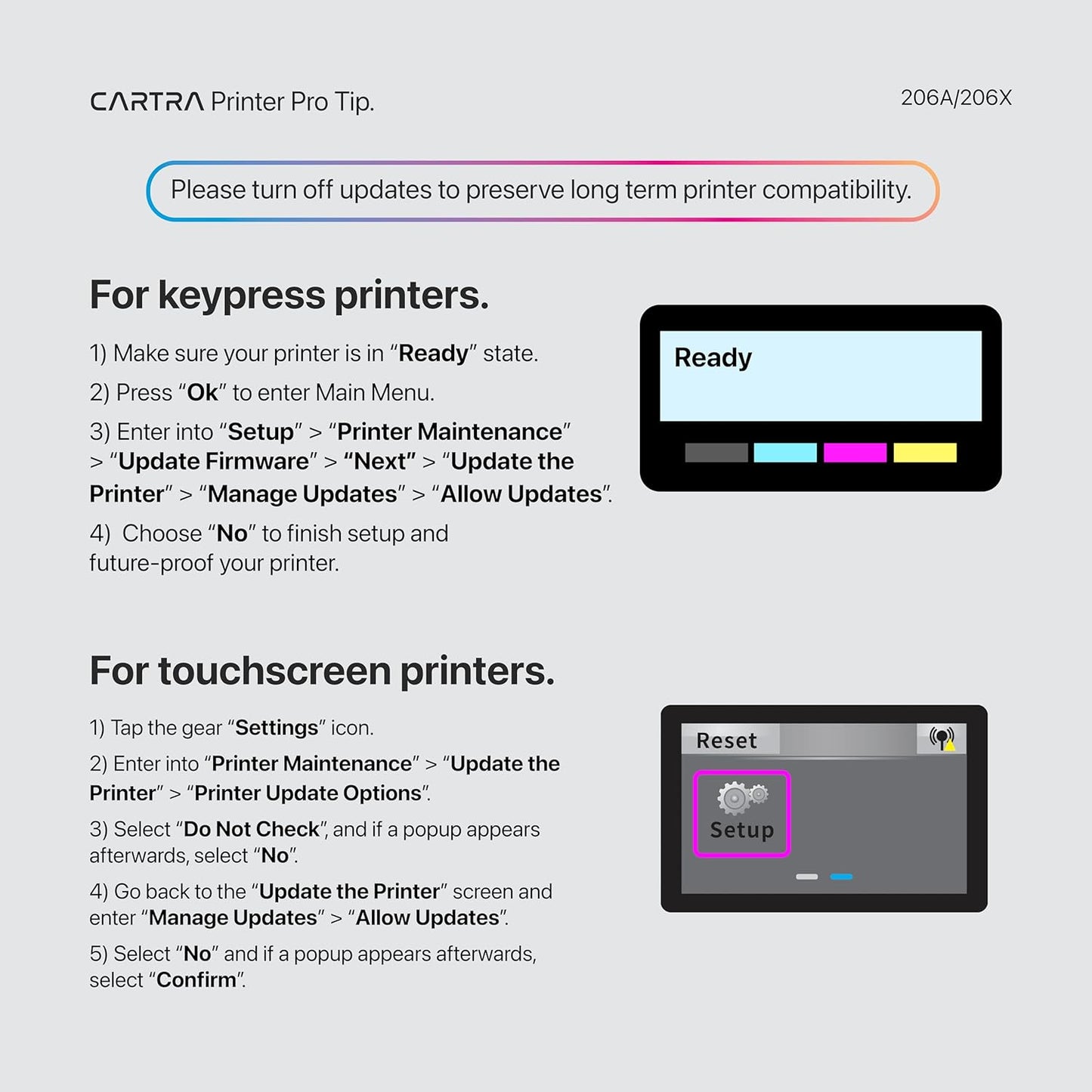 CARTRA 206A Toner Cartridge Compatible with 206A Toner Cartridge Set, Works with Color Laserjet Pro MFP M283fdw M283cdw M283fdn M282mw Pro M255dw W2110A W2110X Laser Printer, 4Pack