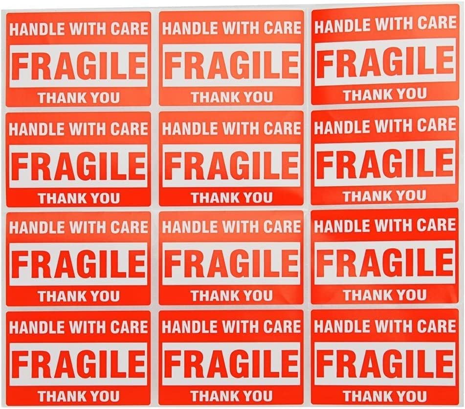 MFLABEL Half Sheet Shipping Labels 2-Pack (1000 Labels) - 8.5"x5.5" Round Corner for Laser/Inkjet Compatible Labels/Free Fragile Stickers