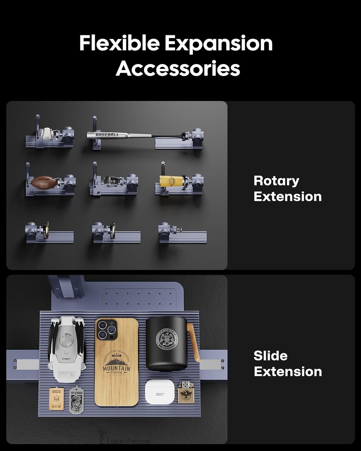 LaserPecker LP4 Dual-Laser Engraver with Rotary & Slide Extensions, 8K 240,000mm/min for 360° Tumblers/160x300mm Batch Jobs, Auto-Switch IR/Diode for Jewelry & Industrial Mass Production, Deluxe Set