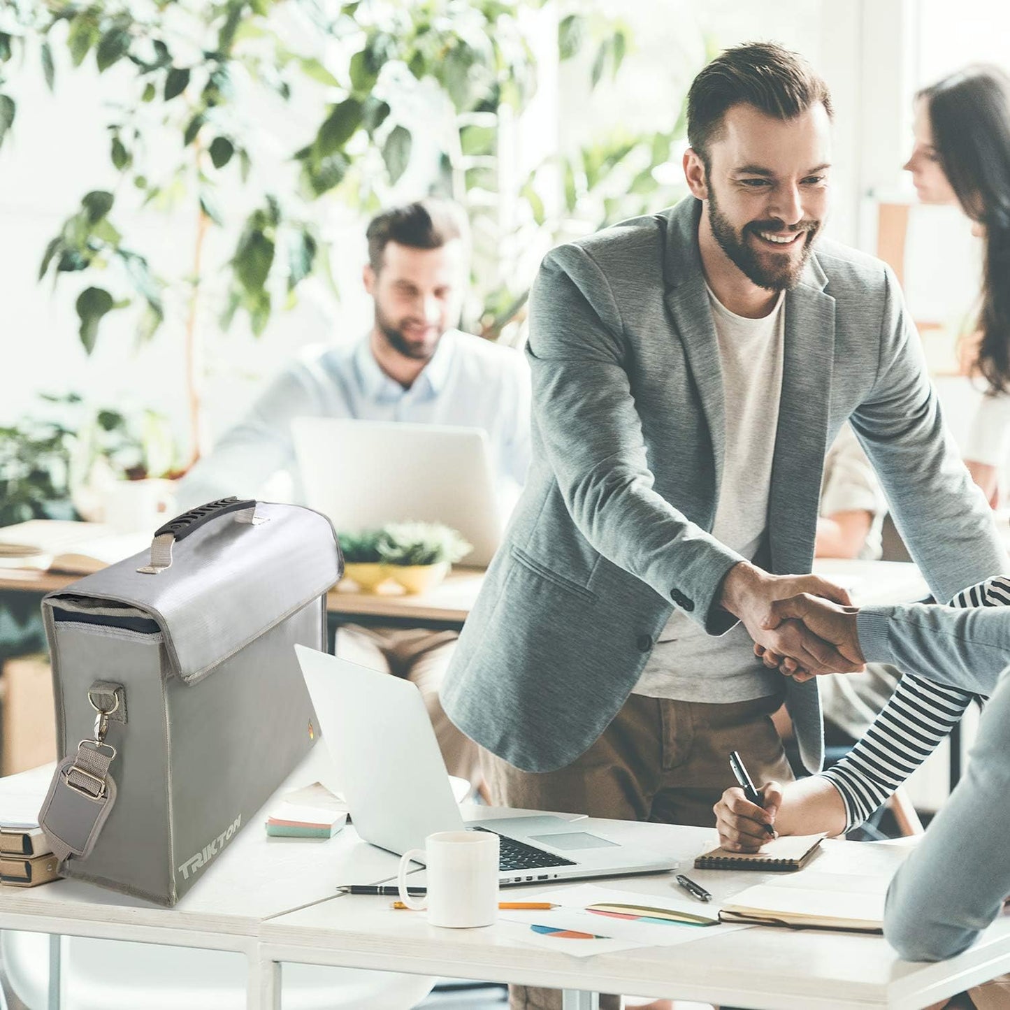 Fireproof and Waterproof Document Bag XXL 17.5x13x5 with TSA Lock, Fits A3 and Oversized Legal Files, High-Viz Design, Lock Box for Travel and Documents, Developed by USA Engineers and Firefighters