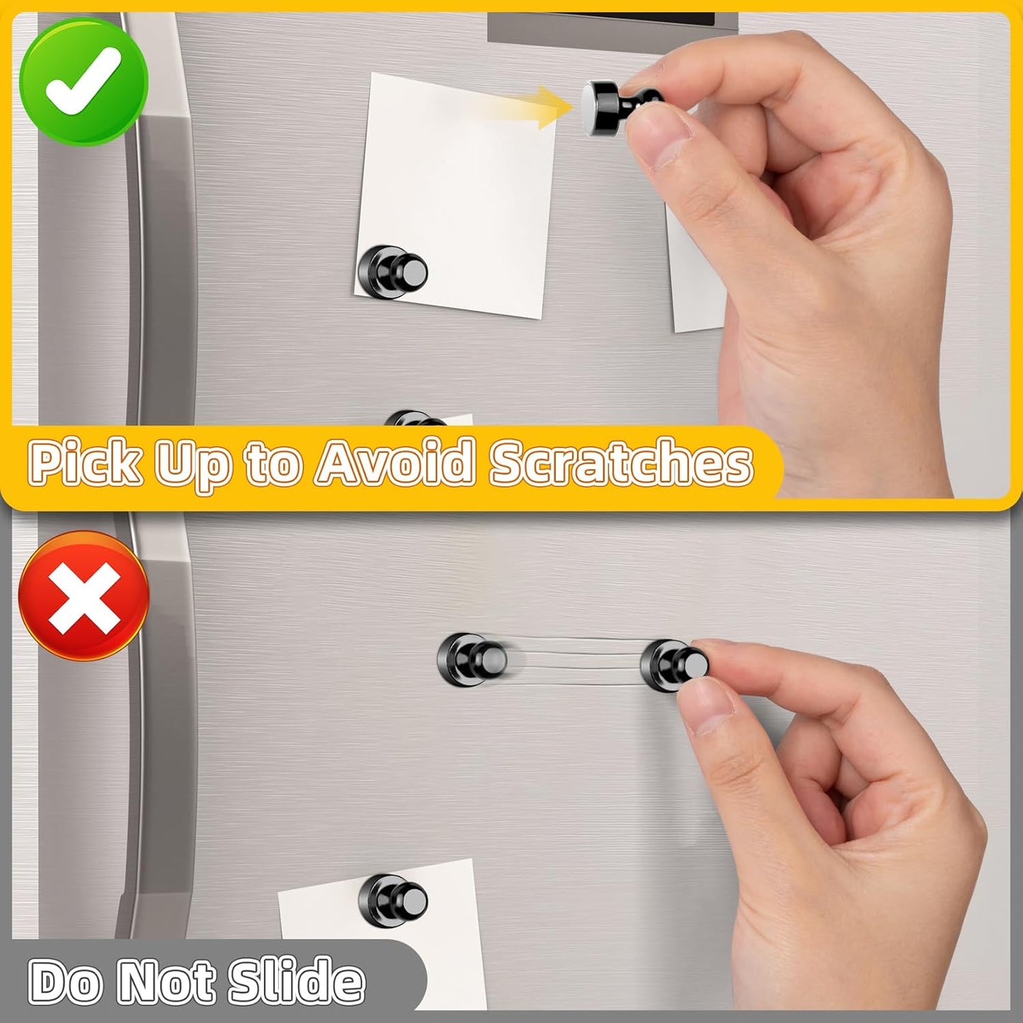 VNDUEEY 90 Pack Black Fridge Magnets, Refrigerator Magnets Strong Magnets for Whiteboard, Magnet Refrigerator, Small Magnet for Classroom, Kitchen, Office, Locker, Map Decorative