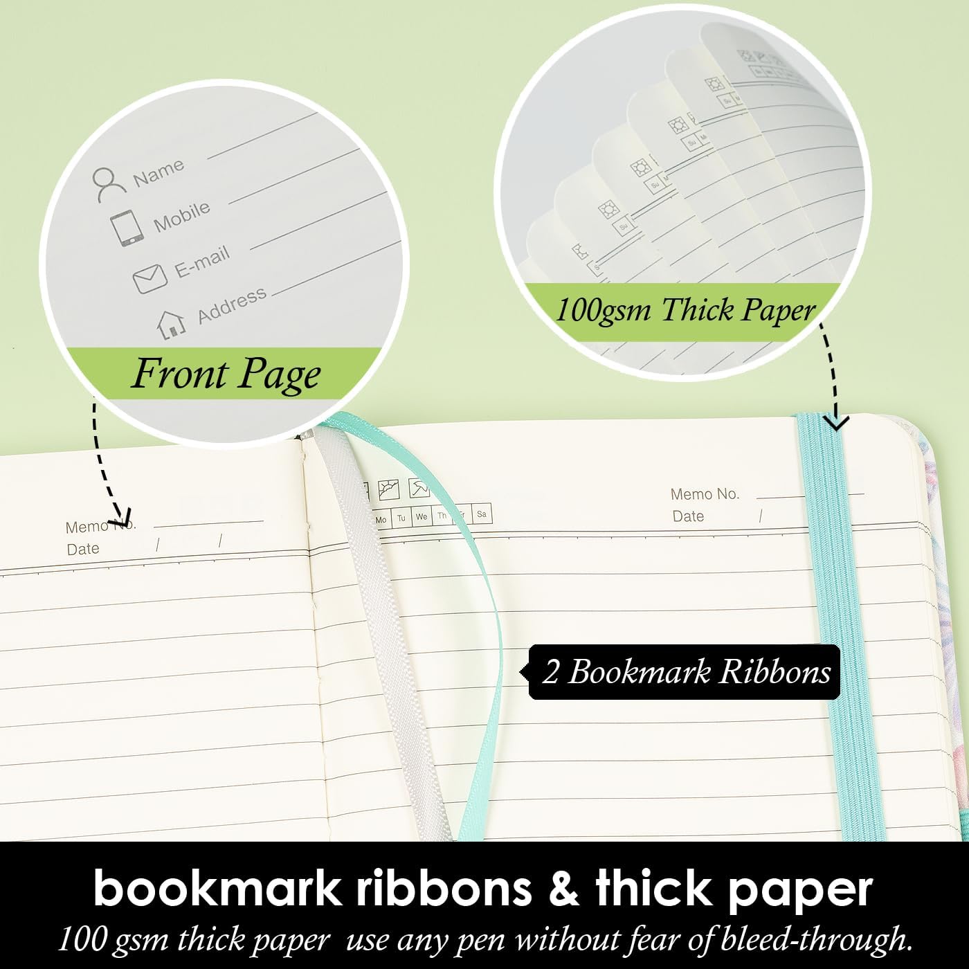 Aesthetic Small Journal Notebook, 3 Pack Mini Pocket Notebook with Pen, (Butterfly Garden) 3.7" x 5.7", 100GSM Lined Paper, Hardcover Small Notepad for Kids/Girls/Women Writing Note Taking