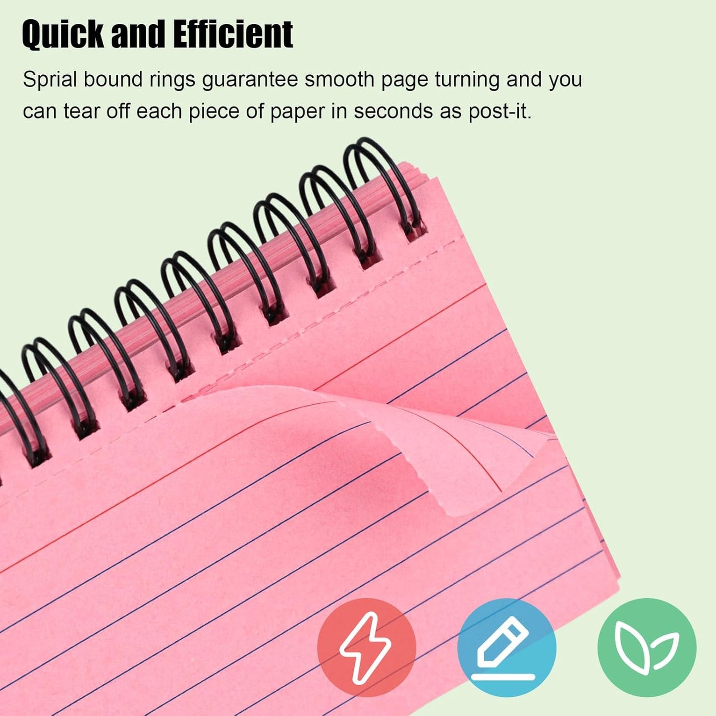 Koogel 500PCS Index Cards 3x5, Colored Ruled Index Cards with Rings for Back to School, Flashcards Heavy Notecards with Waterproof Covers for Studying School College To Do List Supplies, 5 Colors