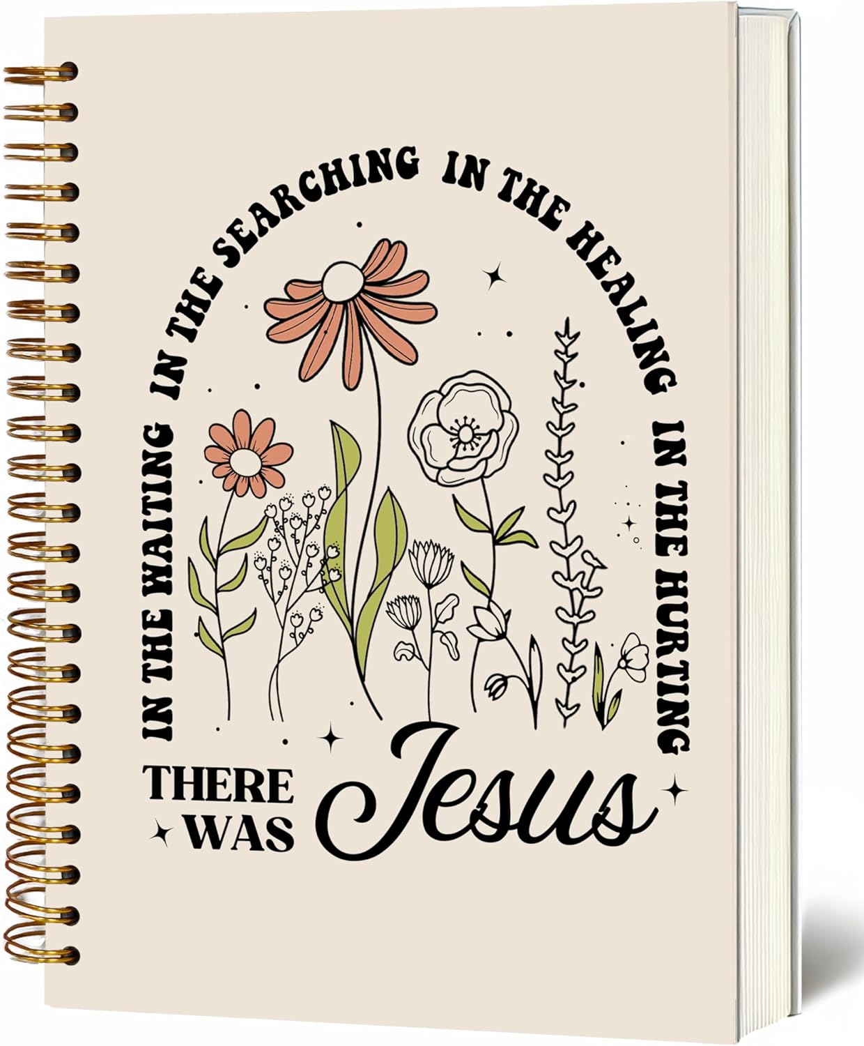 Bible Notebook, A5 Spiral Christian Journal with Floral Pink Butterfly Notebook, Bible Verse-God Says You Are, Inspirational Notebooks for Women, Bible Study, Gift for Birthday Christmas