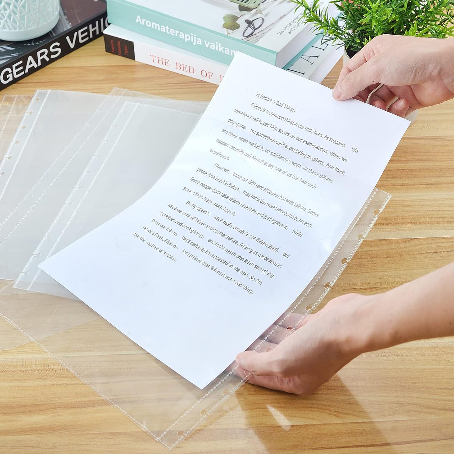 50 Piece Clear Sheet Protectors Page Protectors 8.5 x 11 Clear Binder Sheet Protectors Discbound Sheet Protectors for Discbound Holds Letter Size Discbound Binding Cover