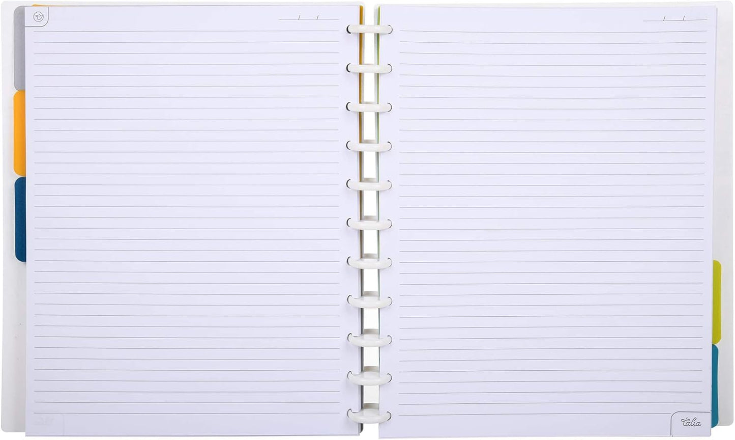 Talia Discbound Notebooks, Planner, Customizable, (xLuxe 2 Sky, Letter (8.5in x 11in))