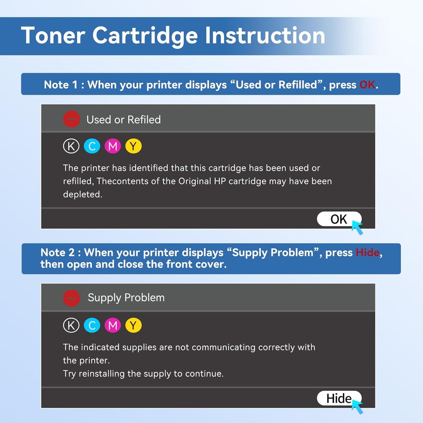 MYTONER 218X Toner Cartridges 4 Pack (NO CHIP) Compatible Replacement for HP 218X 218A W2180X W2180A for Color Laserjet MFP 3301fdw 3301cdw 3301sdw Pro 3201dw Printer High Yield Ink B/C/M/Y