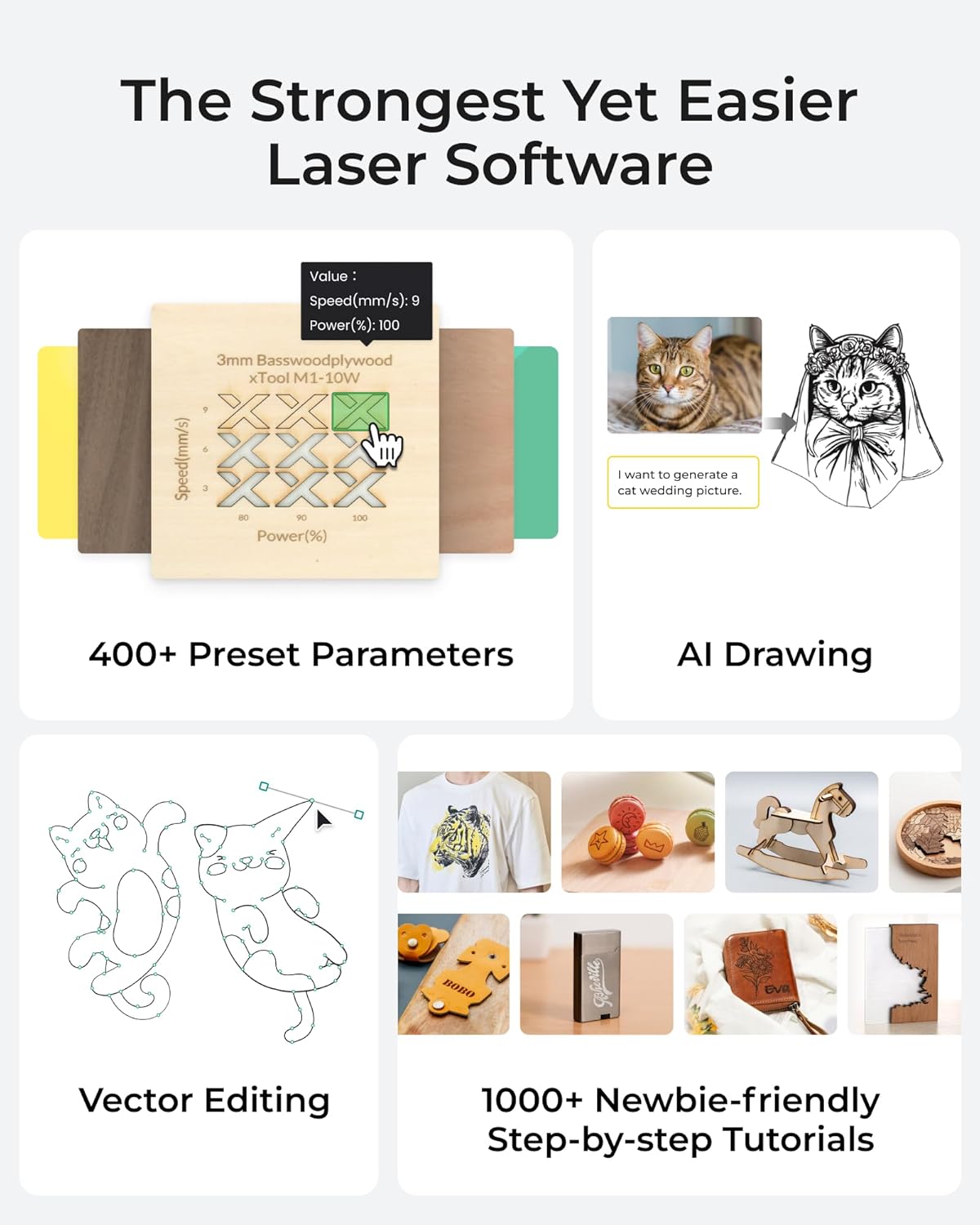 xTool S1 40W Laser Cutter and Laser Engraver for Tumblers, 23.93" x 15.16" Bed Size, 600mm/s Speed, Laser Engraving Machine, Laser Engraver for Wood and Metal, Acrylic, Big Project - Rotary Bundle