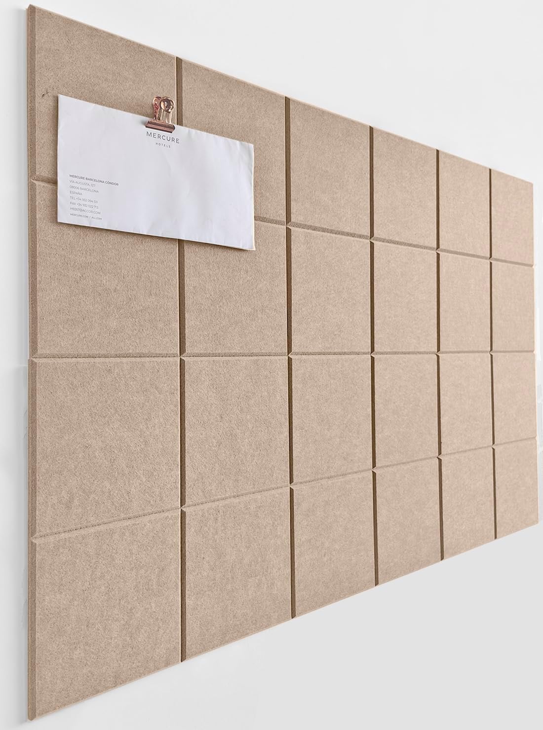 Cork Board 24 x36 Alternative - 6 Pack Felt Wall Tiles with Safe Removable Adhesive Tabs, Cork Boards for Walls Cork Board for Home Office Pin Board Tack Board - Camel