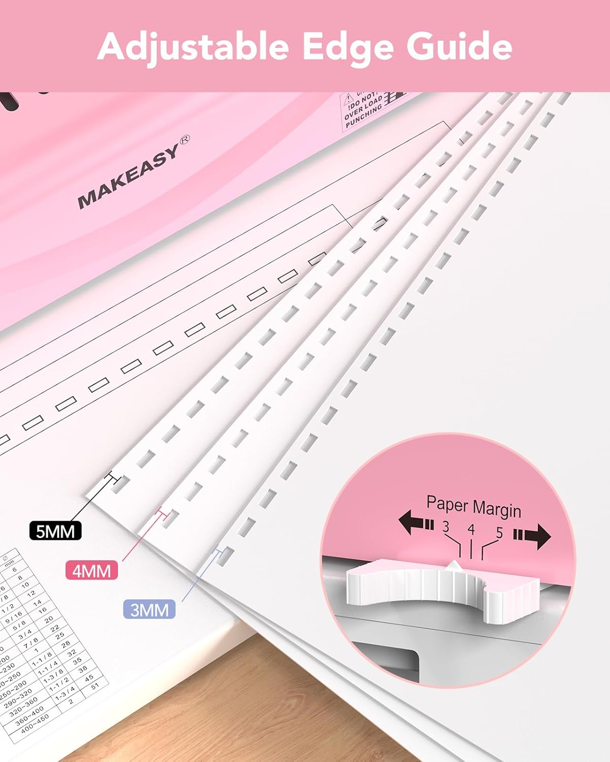 MAKEASY Binding Machine, 21-Hole, Comb Binding Machines with 100PCS Comb Bindings Spines, Comb Binder for Letter Size, A4, A5 Paper