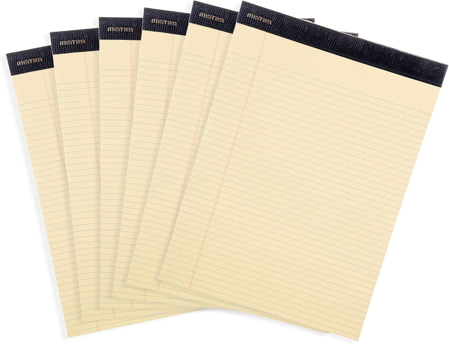Mintra Office Legal Pads - ((PREMIUM CANARY 6pk, 8.5in x 11in, NARROW RULED))