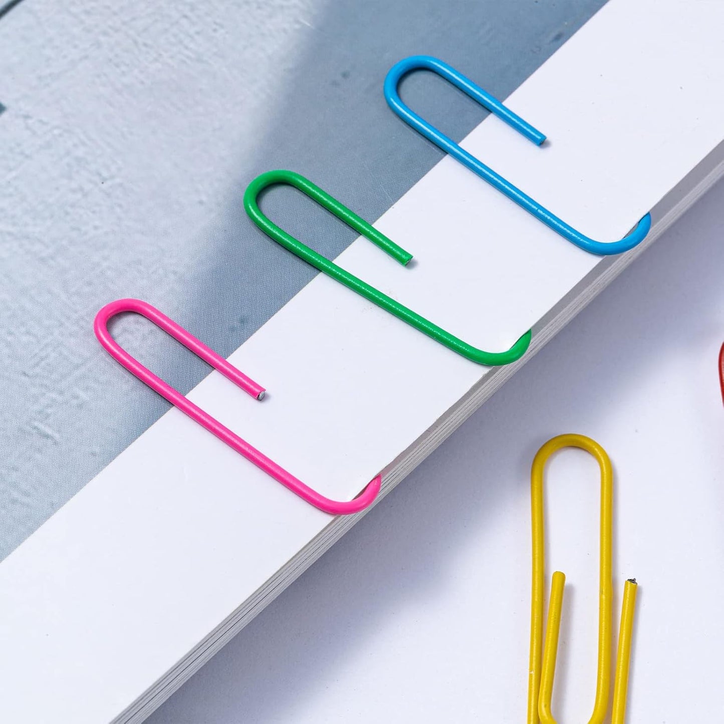 Colored Jumbo Paper Clips, 300pcs 2 Inch (50 mm) Paper Clip Paperclips Colorful Clips for Paperwork Ideal for Home, School and Office Use Colored (Colorful, 2 Inch)