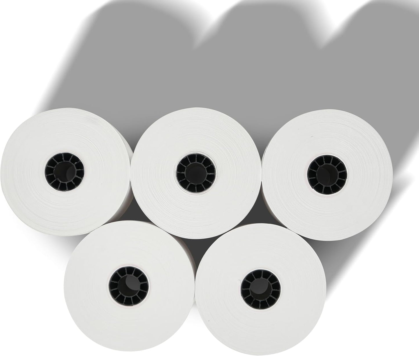 44mm 1-3/4"" x 150' 1-Ply Bond Paper Rolls, 50 Rolls, Compatible with Sharp ER A-320 330 4100 460 470 Register Tape, and More