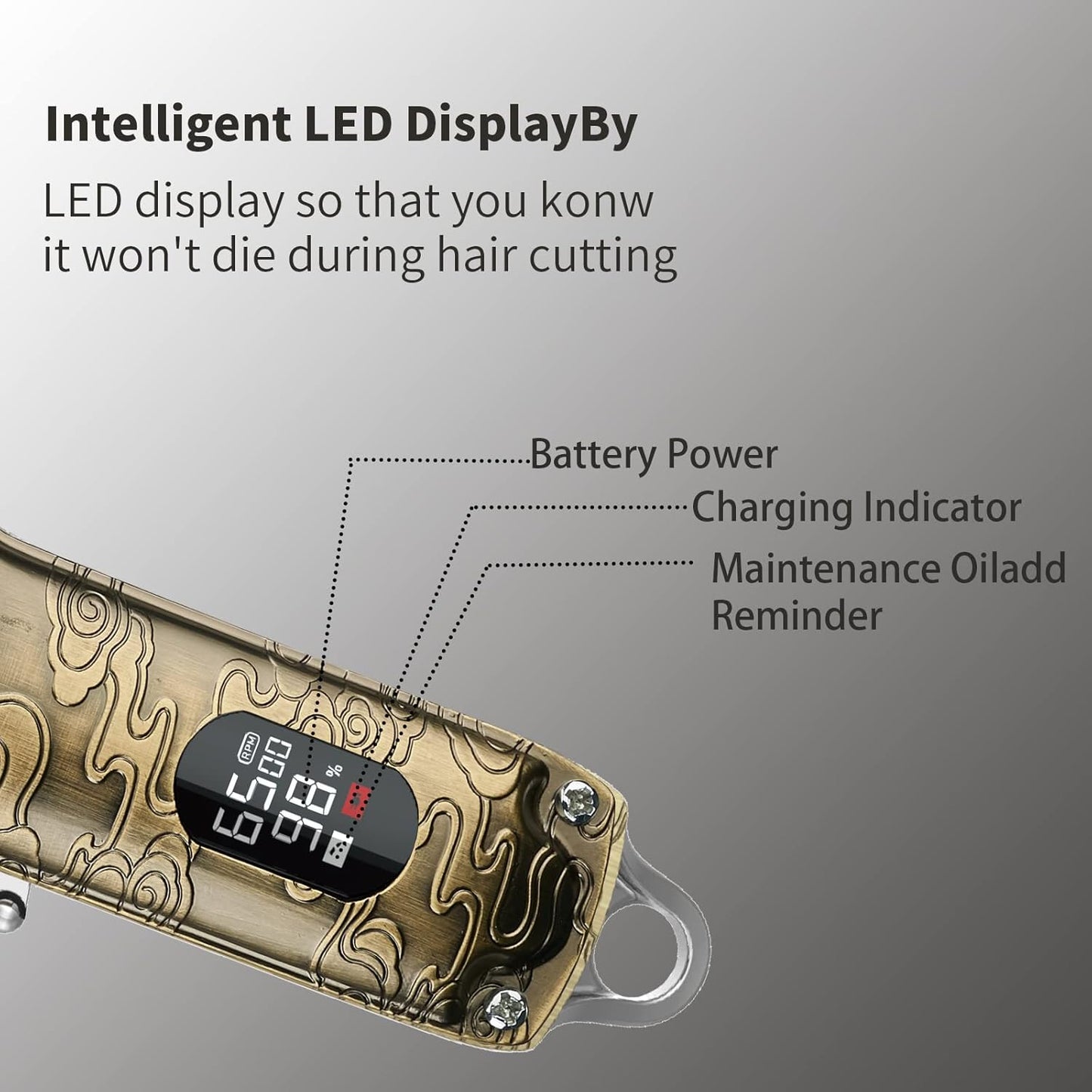 Lanumi Hair Clippers for Men Cordless Hair Trimmer Beard Trimmer/Nose Trimmer Professional T-Blade Trimmer USB Rechargeable Hair Cutting Grooming Kit Barber Clippers Set LED Display